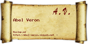 Abel Veron névjegykártya